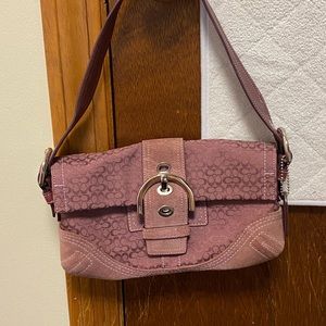 Coach Purple Signature Small Buckle Bag/Purse